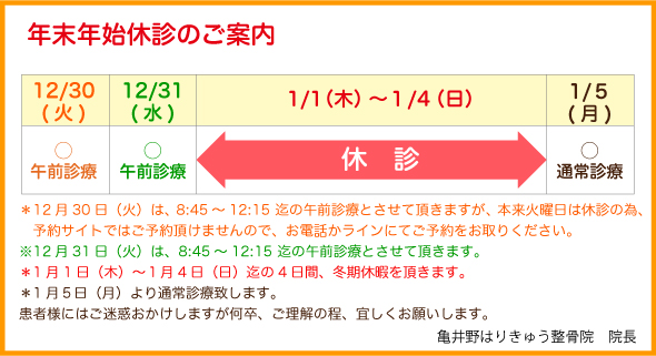 NNn̂ēF1230i΁j́A8:45`12:15 ̌ߑOfÂƂĒ܂A{Ηj͋xfׁ̈A\TCgł͂\񒸂܂̂ŁAdbCɂĂ\肭B1231i΁j́A8:45`12:15 ̌ߑOfÂƂĒ܂B11i؁j`P4ij4ԁA~xɂ𒸂܂B1TijʏfÒv܂B҂܂ɂ͂f|v܂A̒낵肢v܂B
